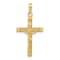 14K Yellow Gold Diamond-cut Fancy Tipped Crucifix Pendant