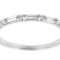 Lab-Grown Diamond Baguette And Round Band Ring In Sterling Silver