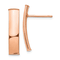 14k Rose Gold Polished Bar Stud Earrings