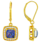 Australian Opal Triplet And White Zircon Dangle Earrings In 18K Gold
Over Sterling Silver 3.16ctw