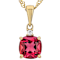 Lab-Created Red Beryl And White Lab-Created Moissanite Pendant Necklace
In 18K Gold Over Sterling Silver 1.73ctw