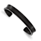 Titanium Brushed with Polished Edge Black IP-plated 10mm Cuff Bangle
