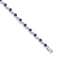 Rhodium Over 14k White Gold Sapphire Bracelet