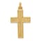 14k Yellow Gold Polished Filigree Cross Pendant