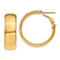 14k Yellow Gold 15/16" Hoop Earrings