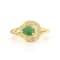 Emerald and Diamond 14K Yellow Gold Over Sterling Silver Ring 1.82ctw