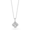 Sterling Statements Rhodium Over Sterling Silver CZ Clover Necklace