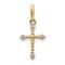 14k Yellow Gold Children's Cubic Zirconia Cross Pendant