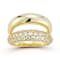 Rachel Zoe CZ Double Dome Stacked Ring in 14K Gold Over Sterling Silver