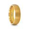 MILLER Gold Plated Tungsten Domed Ring with Brushed Finish 6mm