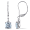 Aquamarine and Diamond 10K White Gold Earrings 1.72ctw