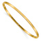 10k Yellow Gold 3mm Polished Square Tube Slip-on Bangle