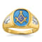 10K Yellow Gold Men's with White Rhodium and Lab Created Sapphire
Masonic Ring