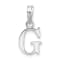 Sterling Silver Polished Block Initial -G- Pendant