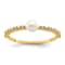 14K Yellow Gold 3-4mm White Button Freshwater Cultured Pearl Cubic
Zirconia Ring