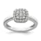 Rhodium Over 14K White Gold Lab Grown Diamond SI1/SI2, G H I, Squared
Halo Ring