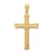 14K Yellow Gold Diamond-cut Cross Pendant