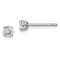 Sterling Silver Rhodium-plated 4mm Round CZ Stud Earrings