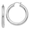Rhodium Over 14k White Gold 1 9/16" Polished Hoop Earrings
