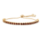 Round Garnet 14K Yellow Gold Over Sterling Silver Bolo Bracelet 1.21ctw