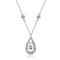 Teardrop CZ Drop Necklace In Sterling Silver