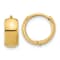 14k Yellow Gold Polished 7/16" Hinged Huggie Hoop Earrings