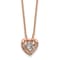 14K Rose Gold Over Sterling Silver Vibrant Cubic Zirconia Heart Necklace