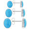 Sleeping Beauty Turquoise Stud Earring Set Of 3 In Sterling Silver