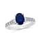 1.60ctw Sapphire and Diamond Ring in 14k White Gold