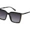 QUAY "FRONT-COVER" Black Square Frame / Smoke Polarized Lenses Sunglasses