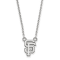 Rhodium Over Sterling Silver MLB LogoArt San Francisco Giants Pendant Necklace