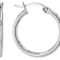 Classic Polished Hoop Earrings In Sterling Silver 0.6"