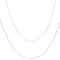 Set Of Two Snake ChaIn Diamond-Cut Station Necklaces In Sterling Silver