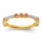 14K Yellow Gold Stackable Expressions Pink Tourmaline and Diamond Ring 0.185ctw