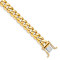14k Yellow Gold and 14k White Gold 8.7mm Hand-polished Miami Cuban Link Bracelet