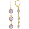 Amethyst Dangle Earrings In 18K Gold Over Sterling Silver 9.00ctw