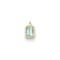 14K Yellow Gold Diamond and Prasiolite Pendant