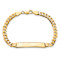 10k Yellow Gold Flat Curb Link ID Bracelet