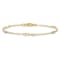 14K Two-tone Gold Polished and Diamond-Cut 3mm Fancy Link Bracelet