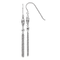 Rhodium Over 14k White Gold Diamond-Cut Bead and Chain Dangle Earrings