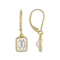 Moissanite Emerald-Cut Solitaire Drop Earrings in 14K Gold Over Sterling Silver