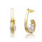 Pear Shape Freshwater Pearl Half-Hoop Drop Earrings In 14K Gold Over
Sterling Silver