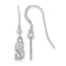 Rhodium Over Sterling Silver MLB LogoArt Seattle Mariners Dangle Earrings