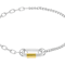 Two-Tone Curb And Paperclip Link Bracelet In 18K Gold Over Sterling Silver
