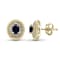 Black Sapphire 14K Gold Over Sterling Silver Earrings 0.42ctw