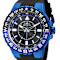 Invicta Aviator 52mm Black Dial Blue Bezel and Accents Black Silicone
Strap Quartz Watch