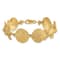 14k Yellow Gold Polished and Textured Sand Dollar, Starfish and Turtle
Link Bracelet