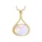 Ethiopian Opal Solitaire Pendant In 18K Gold Over Sterling Silver