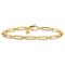 14K Yellow Gold Polished Flat Oval Link Bracelet