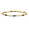10k Yellow Gold Diamond and Sapphire Bracelet